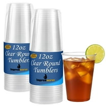 Impresserve 12oz Clear Disposable BPA-Free Plastic Cups - 200 Count