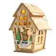 thumbnail image 1 of Casa de madera luminosa de Navidad con luz LED DIY Chalet de madera Árbol de Navidad Adornos colgantes Navidad, 1 of 8