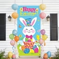 thumbnail image 6 of Easter Rabbit Themed Door Curtain - Festive Hanging Decor For Home Party, Garden Wall & Room Background, Lightweight Reusable Backdrop, Easter & Year of The Horse 2026 Holiday, 35.4*70.8in, C, 6 of 9