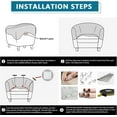 thumbnail image 4 of Club Chair Slipcover, 1 PCS Tub Chair Slipcover Washable Armchair Sofa Cover Protector for Living Room Bar Counter, 4 of 6