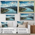 thumbnail image 4 of Designart "Nyc Usa Cityscape Of wall decor IV" Cityscapes Floater Framed Wall Art Living Room, 4 of 7