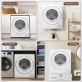 thumbnail image 5 of Ktaxon 1.6 cu ft Portable Compact Electric Dryer, High End Laundry Front Load Tumble Clothes Dryer Machine with Stainless Steel Tub & Simple Control Knob for Apartment, 5 of 12