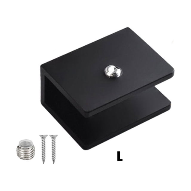 Ruiboury 10pcs/set Premium Glass Camp - Practical Beautiful Wall Bracket For Easy Square black L