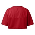 thumbnail image 3 of WDDDD Women's Solid Athletic Casual Short Sleeve Streetwear Top M, 3 of 5