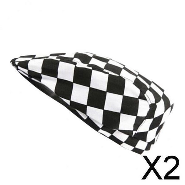 2xGorro Chef Catering Baker Cook Duckbill Golf Cap Rejilla Blanca 2 piezas