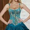 thumbnail image 2 of TAIAOJING Women Elegant Vintage Cap Sleeves Brocade Bustier Corset Tops, 2 of 5