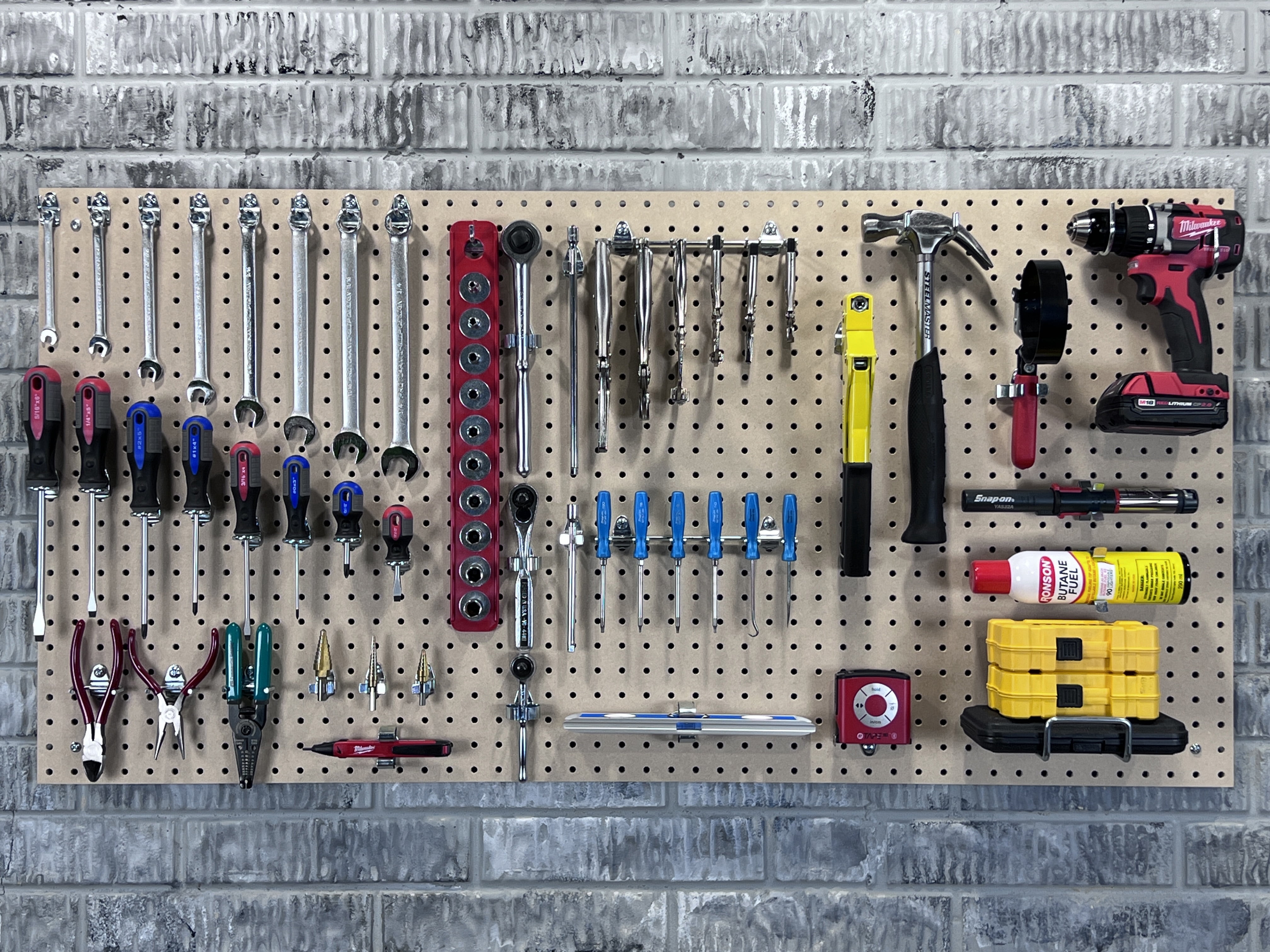 Triton Products® High Density Fiberboard Pegboard with 36 Assorted Hooks