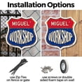 thumbnail image 2 of Miguel's Workshop 6 inch X 6 inch Shield Shaped Commercial Grade Plastic Sign Weather Resistant, UV Protected To last, Gift for Dads and Uncles Classic Americana Crafted in the USA, 2 of 6