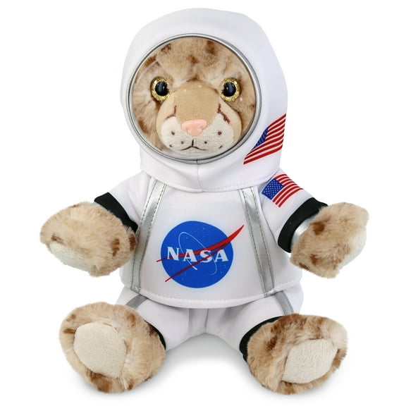 DolliBu Cheetah Astronaut Plush Toy - Super Soft Safari Life Astronaut Stuffed Animal with Space Helmet and NASA Astronaut Suit, Spaceman Doll Decor for Girls and Boys - 12.5 Inch