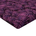 thumbnail image 4 of Ambesonne Monstera Leaves Fitted Sheet, Boho Palm Leaves, Twin Size, Fuchsia Dark Magenta, 4 of 5