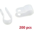 thumbnail image 3 of GFDYREE R-Type Cable Clamp 1/4 Inch White Nylon Cable Organizer Clips for Wire Management Pack of 200, 3 of 3