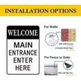thumbnail image 4 of Main Entrance Enter Here Metal Sign Aluminum Sign Security Sign Room Metal Poster Wall Decor 8X12 Inches, 4 of 4