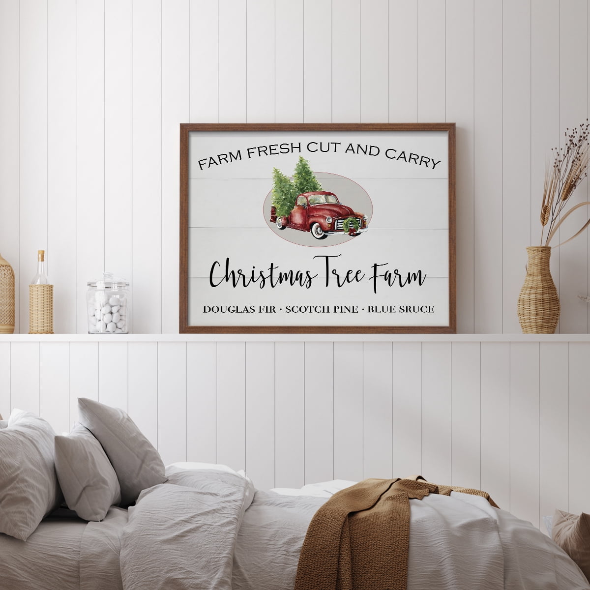 Christmas Tree Farm by Carol Robinson - Restickable Framed Giclée Print