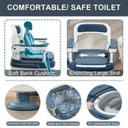 Fogcroll Bedside Commode Adult Mobile Portable Toilet Height Adjustable Adult Potty Chair Load Toilet Chair Seat with Handles for Seniors Disabilities Elderly and Others 882lb