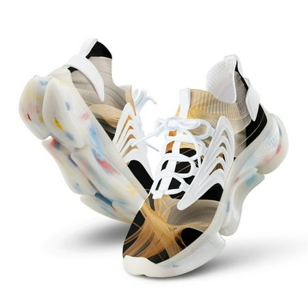 Abstract Flowers Breathable Sneakers Women Shoes Spring Light Flats Male Lace-up Walking Footwear