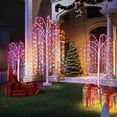 thumbnail image 2 of 3pcs Lighted Willow Tree, 4ft/5ft/6ft Colorful LED Birch Tree for Christmas Decoration,RGB Led Tree with Remote Weeping Willow Tree Christmas Tree Halloween Tree, White, 2 of 5
