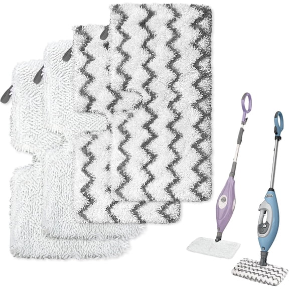 4-Pack Microfiber Steam Mop Replacement Pads, Double-Sided Washable Pads Compatible with Shark Steam Pocket Mop S3500 Series, S2902, S3501, S3550, S3601, S3801, S3901, SE400 and SE450