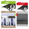 thumbnail image 3 of Yescom 30"x120"  Window Awning Door Canopy Polycarbonate Anti-UV30+ Cover Outdoor Rain Snow Protection Patio Brown Board, 3 of 9