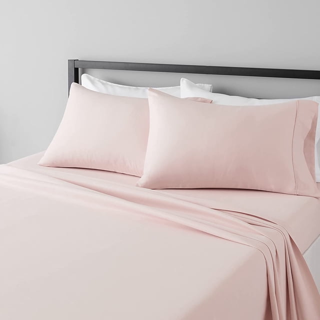 Lightweight Super Soft, Wrinkle-Free, Easy Care Microfiber 4-Piece Bed Sheet Set with 14-Inch Deep Pockets, Full, Bright White, Solid
