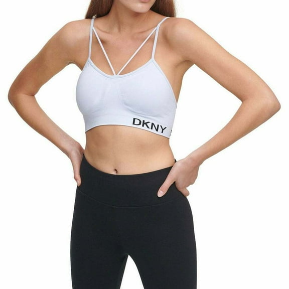 DKNY Womens Activewear Strappy Low Impact Sports Bra;X-Small