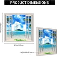 thumbnail image 4 of Decorative Vintage Cassette Tape Light Switch Cover 1-Gang for Kitchen Living Room Bedroom Bathroom, Heat & Resistant, Easy Installation, 4.5 x 2.76 Inch Beach Ocean Window View-2, 4 of 7