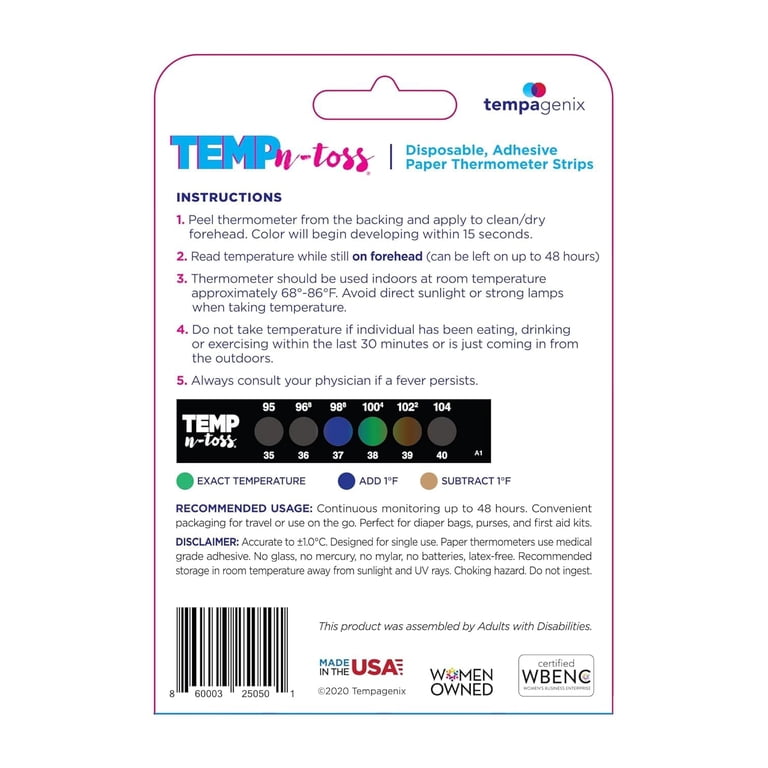 Disposable Forehead Thermometer Strips, 6 Pack photo 4