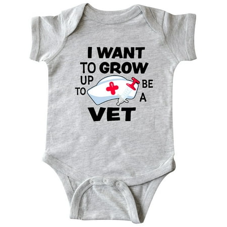 

Inktastic I Want To Grow up To Be a Vet Gift Baby Boy or Baby Girl Bodysuit
