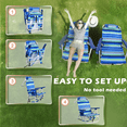 thumbnail image 5 of BOSSIN Backpack Beach Chairs for Adults,Portable Folding Camping Chair with Cup Holder & Towel Rack, 5 of 7