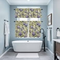 thumbnail image 3 of Purple Hydrangeas Kitchen Curtains Sets for Windows 24 Inch Length, Spring Floral Green Leaf Countryside Rod Pocket Window Treatments Tier Curtains and Valances Set for Bedroom/Bathroom, 3 of 8