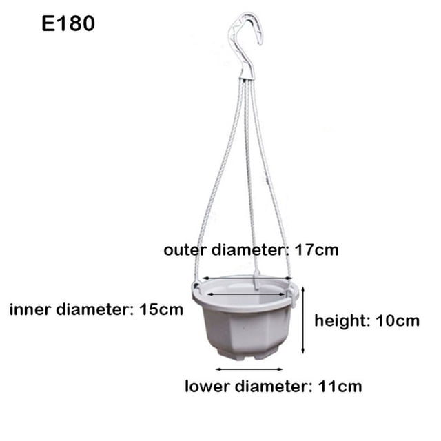 Lefu 1pcs Flower Pot Chain Plant Basket Plant Holder Hanging Balcony Decor