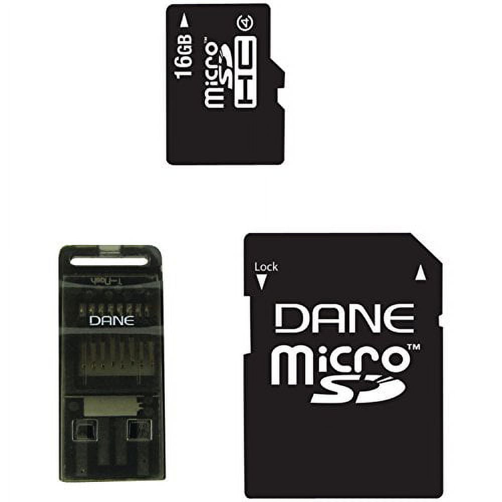 Dane-Elec 16GB microSDHC Flash Card Connectivity Kit w/ SD & USB Adapter