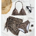 thumbnail image 6 of lnmuld Girls & Teens 3 Piece Leopard Print Bikini Swimwear Set, Ruffle Top High Waist Bottom Size:8-9 Years, 6 of 9