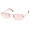 Pink, variant on Vintage-Style Rimless Small Sunglasses Clear Eyewear for Men and Women