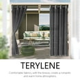 thumbnail image 3 of Zootealy 2PC Curtain Modern Simple Waterproof Solid Color Trilon Transparent Perforated Sunscreen Antiple UV Curtain Fabric, 3 of 6
