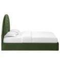 thumbnail image 6 of Platform Bed Frame, Full, Green, Velvet, Hotel Bedroom, Modern Contemporary, HB38104, 6 of 9
