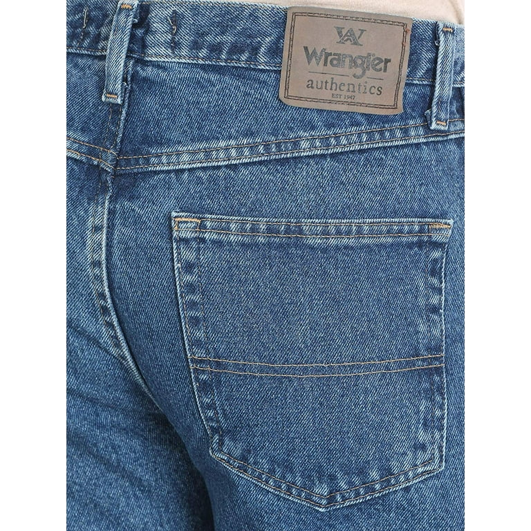 Wrangler Authentics Men's Classic 5-Pocket Regular Fit Cotton Jean,  Stonewash Mid, 42W x 29L