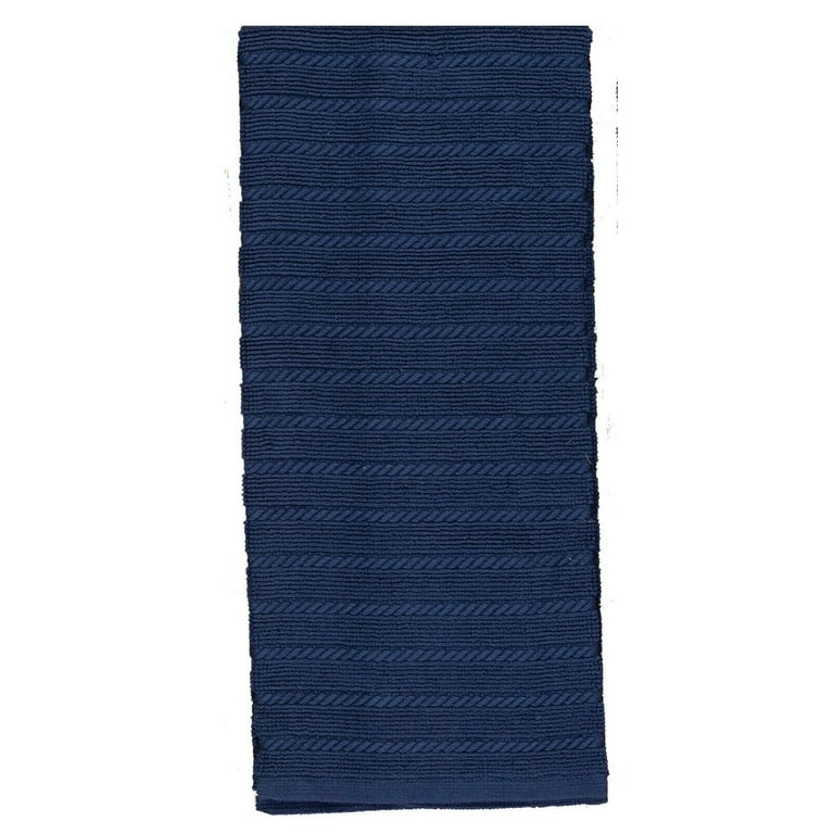 Set of 2 COBALT Blue Textured Terry Kitchen Towels by Kay Dee Designs