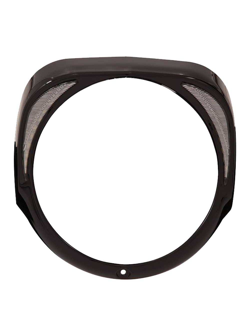 chrome light bezels on Ciro Fang Led Headlight Bezels Fits Harley 96 13 Touring Chrome Or Black Walmart Com Walmart Com