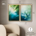 thumbnail image 5 of Emerald Grove Diptych Canvas Print Blue and Sage Art Set by Art Remedy, Gold Frame, 16 x 24, 5 of 6