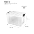 thumbnail image 5 of Caja de Almacenamiento con Ruedas y Tapa con Asas de Seguridad AGBOX | Transparente | Cap. 32L | Fácil Transporte y Organización, 5 of 5