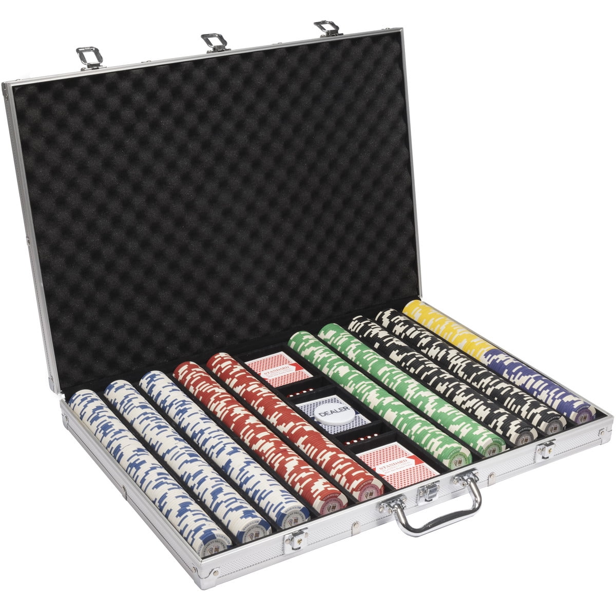 Pick Chips! New 1000 Suited 11.5g Clay Poker Chips Set with Aluminum Case 