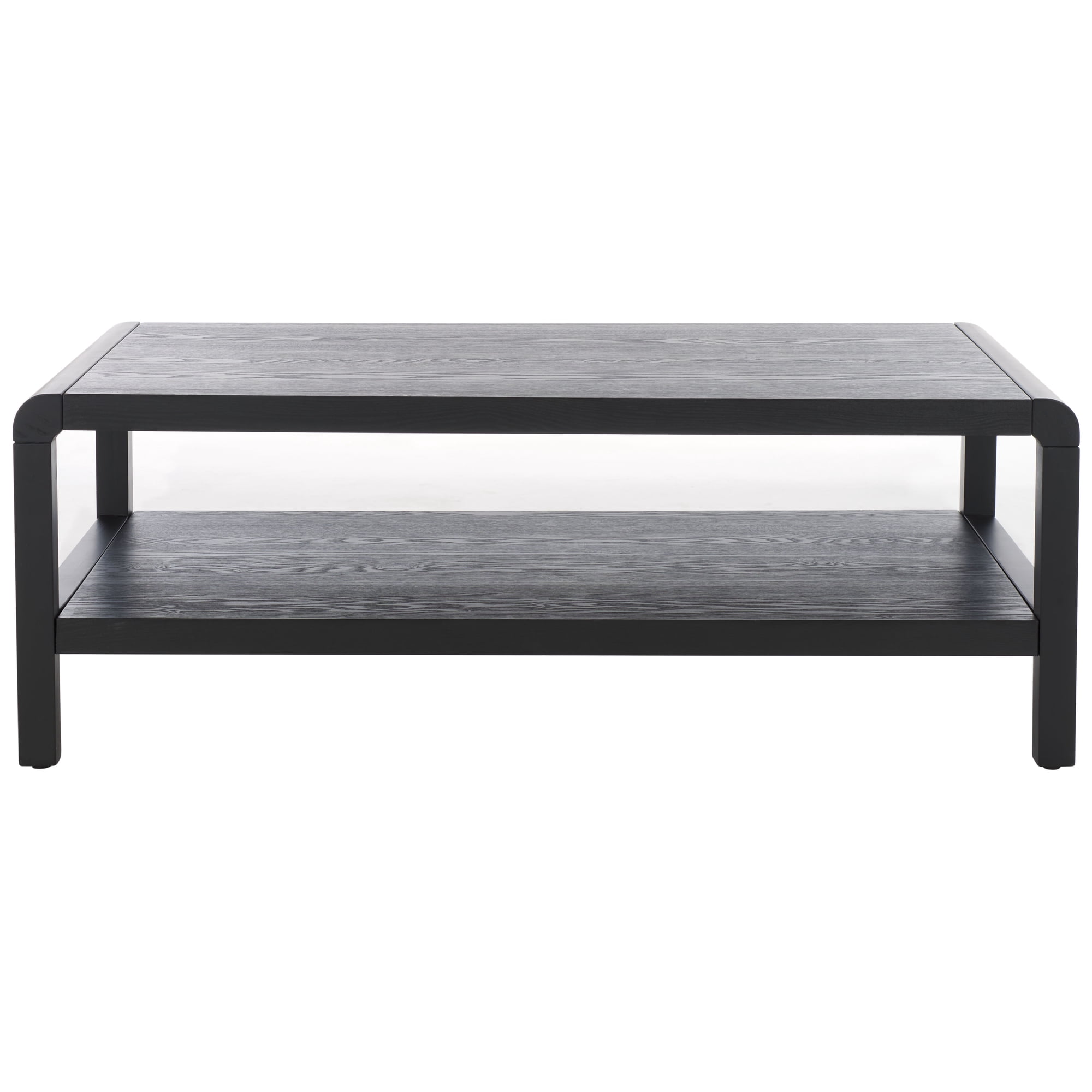 Safavieh Omara Glam 1 Shelf Pine Coffee Table, Black