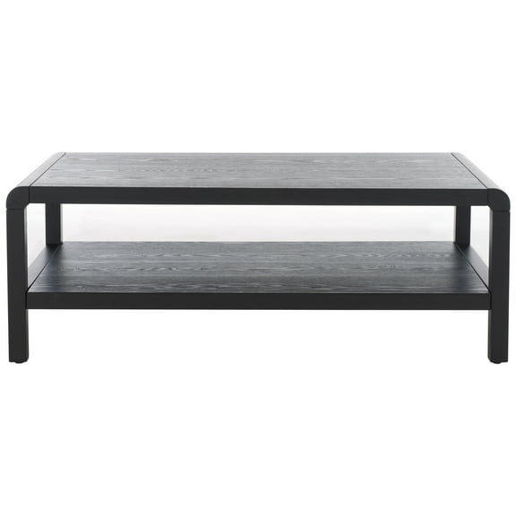 Safavieh Omara Glam 1 Shelf Pine Coffee Table, Black
