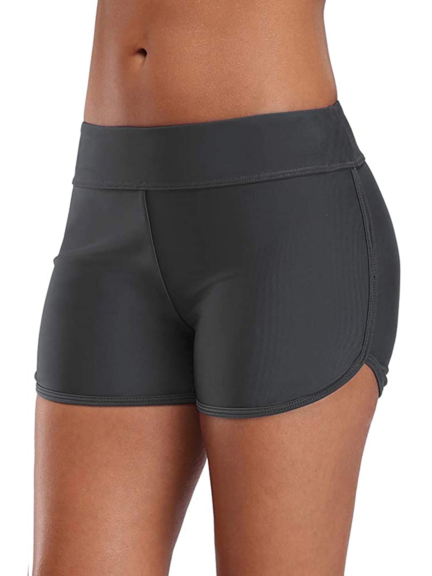 Women Sporty Swim Shorts Solid Board 