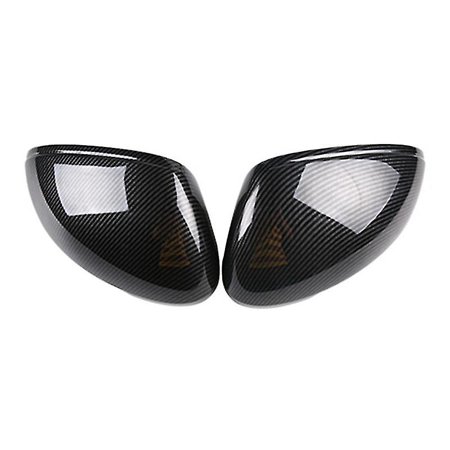 2pcs Rear View Mirror Cover compatible Porsche Macan 11-21 Carbon Fiber Caps