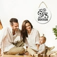 thumbnail image 5 of Eveokoki 11" Eat Sleep Play Soccer Signs for Bar Pub Club Living Room Farmhouse,Rustic Round Wooden Hanging Wreaths for Bedroom Wall Decor Housewarming Gift Soccer Lovers Outdoor Indoor, 5 of 5
