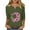 814H-Army Green, variant on NSLGXD Women's Breast Cancer Awareness 3/4 Sleeve Shirts Casual V Neck Pink Ribbon Print Spread The Hope Tee Tops Fall Lightweight Pullover Shirts