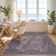 thumbnail image 3 of Design&I 2'x3' Ultra Soft Door Mat, Purple Boho Vintage Distressed Ornate Frame Round Scroll Pink Flowing Dynamic None Fluffy Washable Easy Care Indoor rug for Bedside Entryway, 3 of 7
