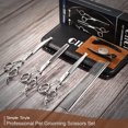 thumbnail image 2 of Dog Grooming Scissors Kit, CIICII 7 Inch Professional Pet Grooming Scissors Set (Dog/Cat Hair Thinning Trimming Cutting Shears) with Curved Scissors for DIY Home Salon (Heavy Duty/Safety-9Pcs)-Silver, 2 of 7