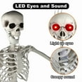 thumbnail image 4 of DUNCHATY 6FT Halloween Giant Skeleton, LED Eyes & Horror Sounds, Animated Shaking Mega Prop for Haunted Yard, 4 of 6